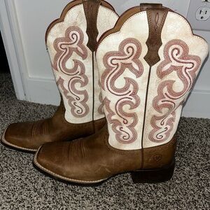 Ariat Women's Heeled Boots - Brown and Cream